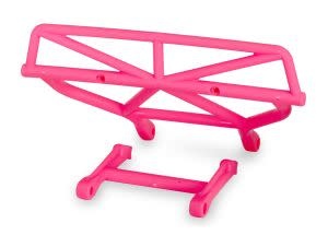 Bumper, rear/ bumper mount, rear (pink) TRA5836P