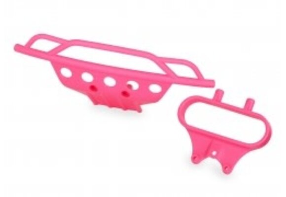 Traxxas Bumper, front/ bumper mount, front (pink)