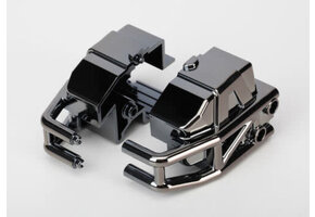 Traxxas Bumper, front (black chrome) (left & right)