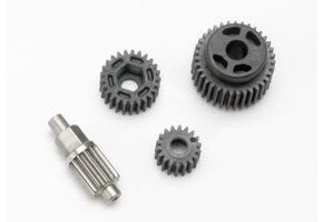 Traxxas Gear set, transmission (includes 18T, 25T input gears, 13T idler gear (steel), 35T output gear, M3x13.75 screw pin)