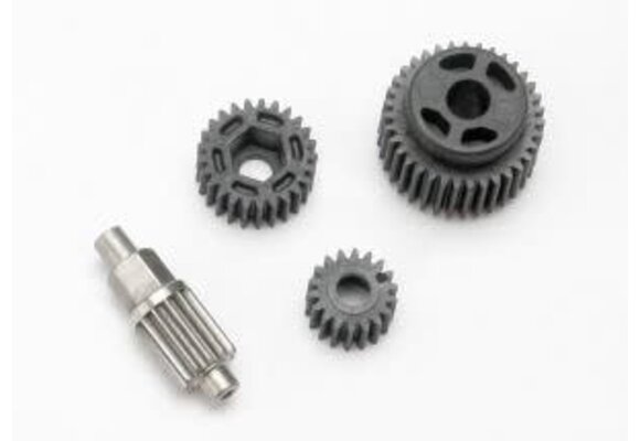 Traxxas Gear set, transmission (includes 18T, 25T input gears, 13T idler gear (steel), 35T output gear, M3x13.75 screw pin)