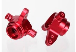 Traxxas Steering blocks, 6061-T6 aluminum (red-anodized), left & right