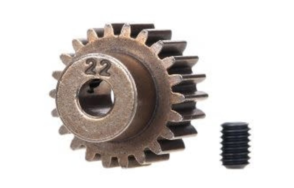 Gear, 22-T pinion (48-pitch) / set screw TRA2422