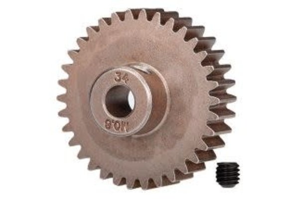 Gear, 34-T pinion (0.8 metric pitch, compatible with 32-pitch) (fits 5mm shaft)/ set screw TRA5639