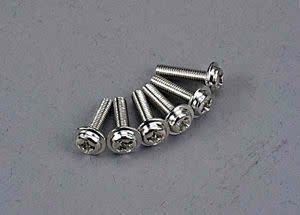 Screws, 3x12mm washerhead machine (6)  TRA3186