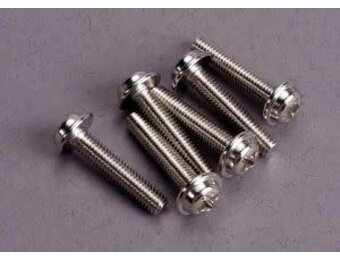 Traxxas Screws, 3x15mm washerhead machine (6)