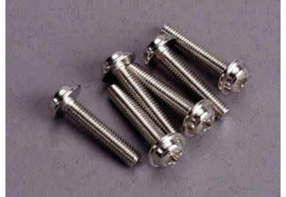 Traxxas Screws, 3x15mm washerhead machine (6)