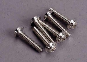 Screws, 3x15mm washerhead machine (6)  TRA3187