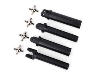 Traxxas Half shafts, heavy duty (external splined (2)/ internal splined (2))/ metal u-joints (4)