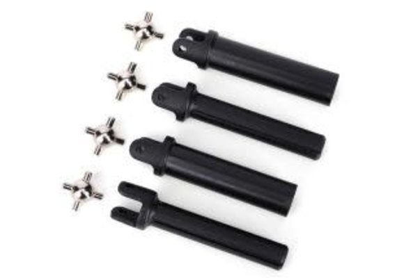 Traxxas Half shafts, heavy duty (external splined (2)/ internal splined (2))/ metal u-joints (4)