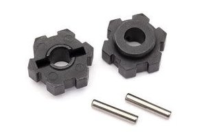 Wheel Hubs, hex (2), 2.5x14 pins (2)  TRA8956