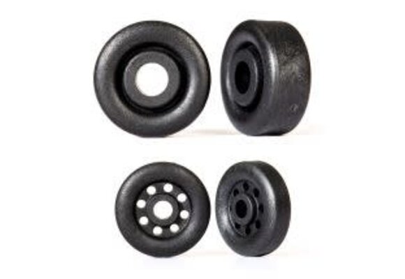 Wheels, wheelie bar, black (26mm (2), 18mm (2)  TRA9461