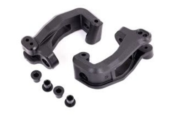 Caster blocks (c-hub), left & right/ kingpin bushings (4)  TRA9532
