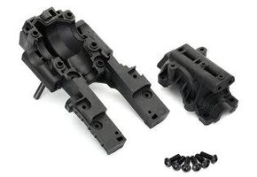 Traxxas Bulkhead, front (upper and lower)/ 4x12mm BCS (6) (requires #8622 chassis)