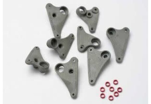 Rocker arm set, progressive-2 (90-T)/ spacers (red aluminum) (8)  TRA5358