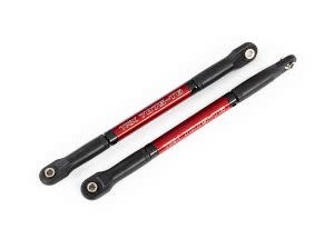 Push rods, aluminum (red-anodized)   TRA8619R, heavy duty (2) (assembled with rod ends and threaded inserts)