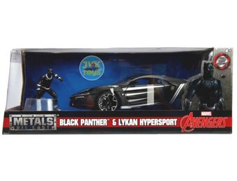 1/24 Avengers Lykan Hypersport Car w/Black Panther Figure  JAD-99723