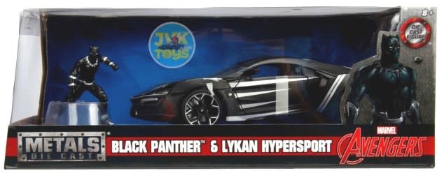 1/24 Avengers Lykan Hypersport Car w/Black Panther Figure  JAD-99723