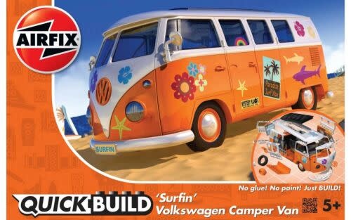 Quick Build VW Camper Bus (Orange) Snap Kit, ARX-J6032