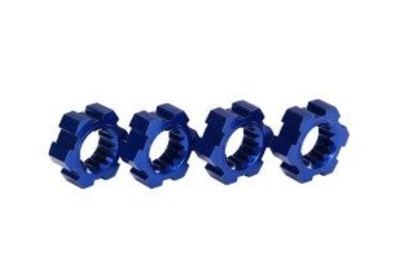Traxxas Wheel hubs, hex, aluminum (blue-anodized) (4)