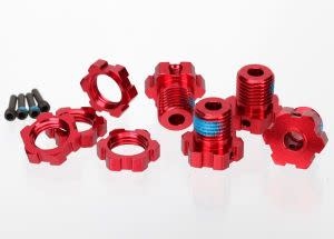 Wheel hubs, splined, 17mm (red-anodized)    TRA5353R