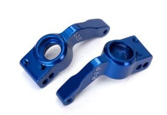 Axle carriers, rear, 6061-T6 aluminum, left & right (blue-anodized)  TRA6455