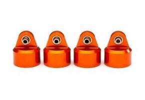 Traxxas Shock caps, aluminum (orange-anodized), GT-Maxx shocks (4)