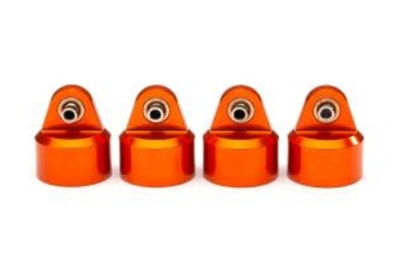 Traxxas Shock caps, aluminum (orange-anodized), GT-Maxx shocks (4)