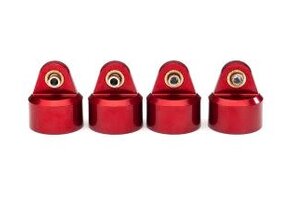 Shock caps, aluminum (red-anodized), GT-Maxx shocks (4)  TRA8964R