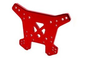 Shock tower, rear, 6061-T6 aluminum (red-anodized)   TRA9538R