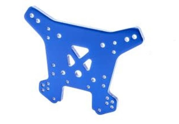 Shock tower, rear, 6061-T6 aluminum (blue-anodized) TRA9538