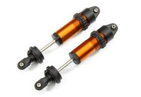 Shocks, GT-Maxx , aluminum (orange-anodized) (fully assembled w/o springs) (2)  TRA8961T