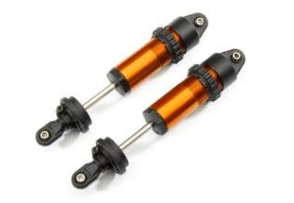 Shocks, GT-Maxx , aluminum (orange-anodized) (fully assembled w/o springs) (2)  TRA8961T