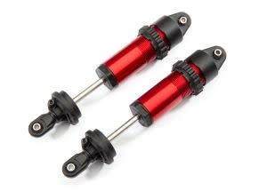 Shocks, GT-Maxx , aluminum (red-anodized) (fully assembled w/o springs) (2)  TRA8961R
