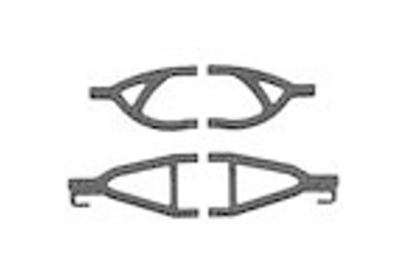 Rear Up/Low A-arms, Black:1/16 ERV   RPM80602