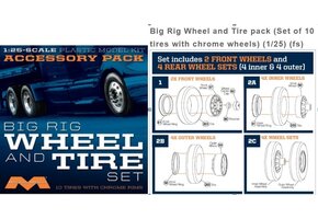 1/25 Semi Wheels/Tires (10 pk)   MOE1010