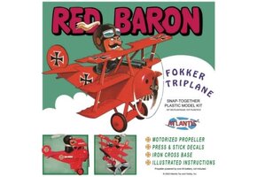 Red Baron Fokker Triplane Snap Plastic Model Kit,  AAN-5903