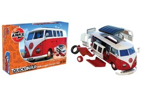 Quick Build VW Camper Bus (Red) (Snap)    ARX-J6017