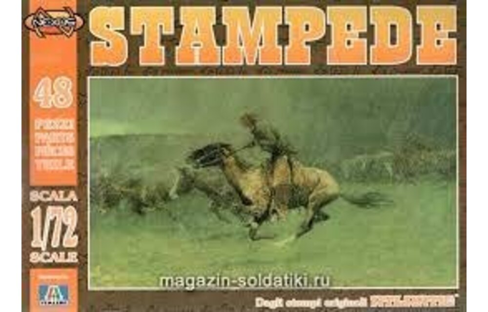 1/72 Stampede Plastic Figures, 48 pieces
