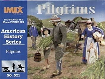 1/72 Pilgrims (43 fig, 3 turkeys, 3 goats)
