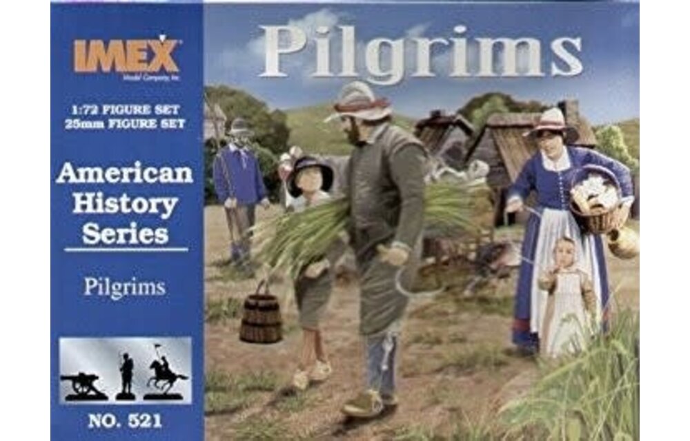 1/72 Pilgrims (43 fig, 3 turkeys, 3 goats)