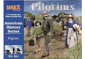 1/72 Pilgrims (43 fig, 3 turkeys, 3 goats)