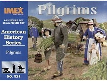 1/72 Pilgrims (43 fig, 3 turkeys, 3 goats)