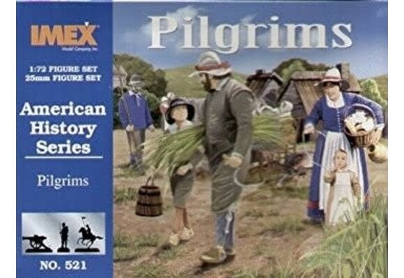 1/72 Pilgrims (43 fig, 3 turkeys, 3 goats)