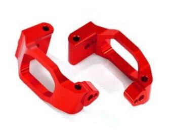 Caster blocks (c-hubs), 6061-T6 aluminum (red-anodized), left & right/ 4x22mm pin (4)/ 3x6mm BCS (4)/ retainers (4)