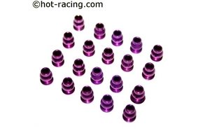 SCP160B07 PURPLE ALUMINUM HOLLOW BALL SET (20) FOR AX-10, SCX-10, RI