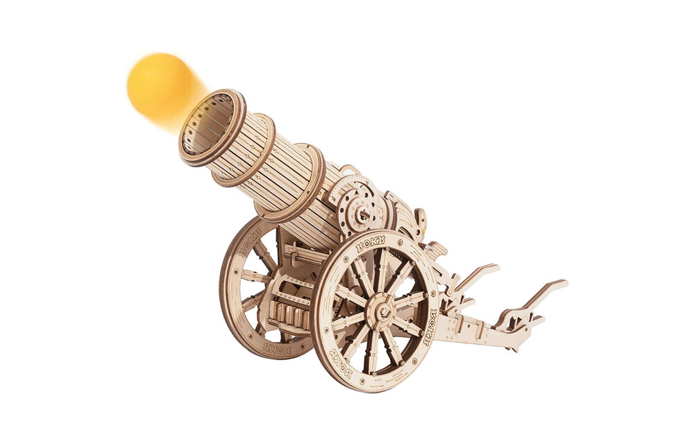 Medieval Wheeled Cannon 3D Wooden Puzzle ROEKW801