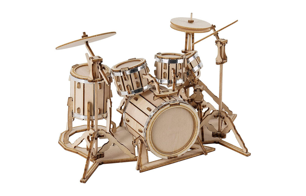 Musical Instruments; Drum Kit 3D Wooden Puzzle ROETG409