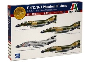 1/72 F4C/D/J Phantom II Aces USAF/USN Vietnam Fighter Plastic Model Kit, ITA-1373