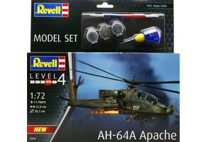 1/72 AH64A Apache Combat Helicopter Model Kit w/paint & glue